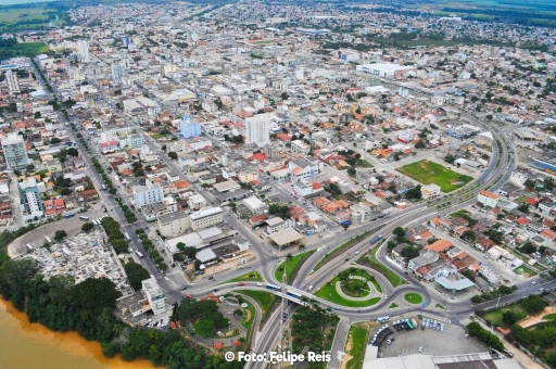 Vista aérea da cidade de Linhares